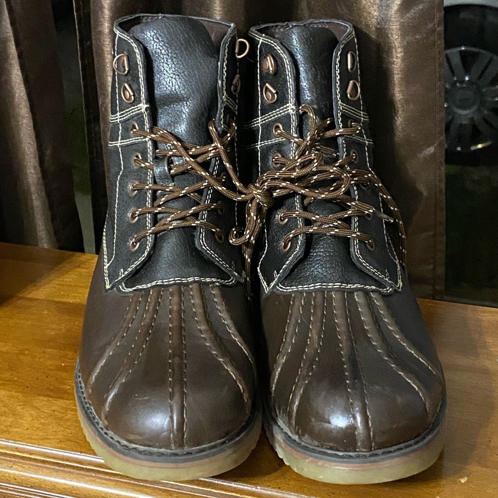 Kohl's Dark Brown Leather Men's Boots